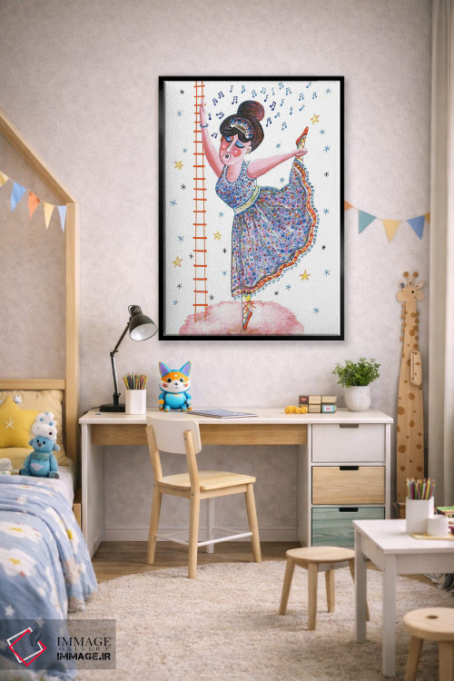 تابلو دکوراتیو رقص باله روی ابر اثر ایرنه گولاندریس - D2B