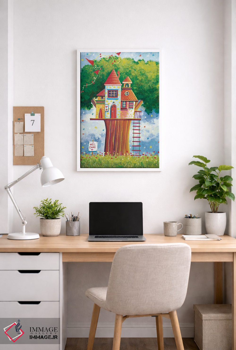 تابلو دکوراتیو خانه درختی اثر ایرنه گولاندریس - D4W