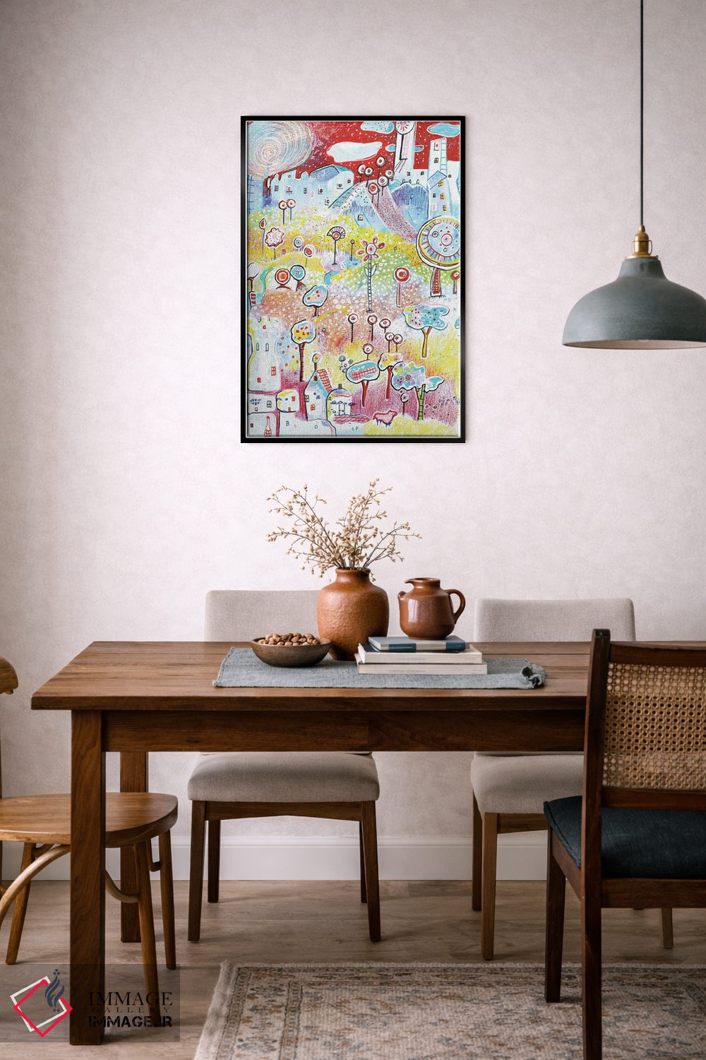 تابلو دکوراتیو شب سرخ اثر ایرنه گولاندریس - D6B