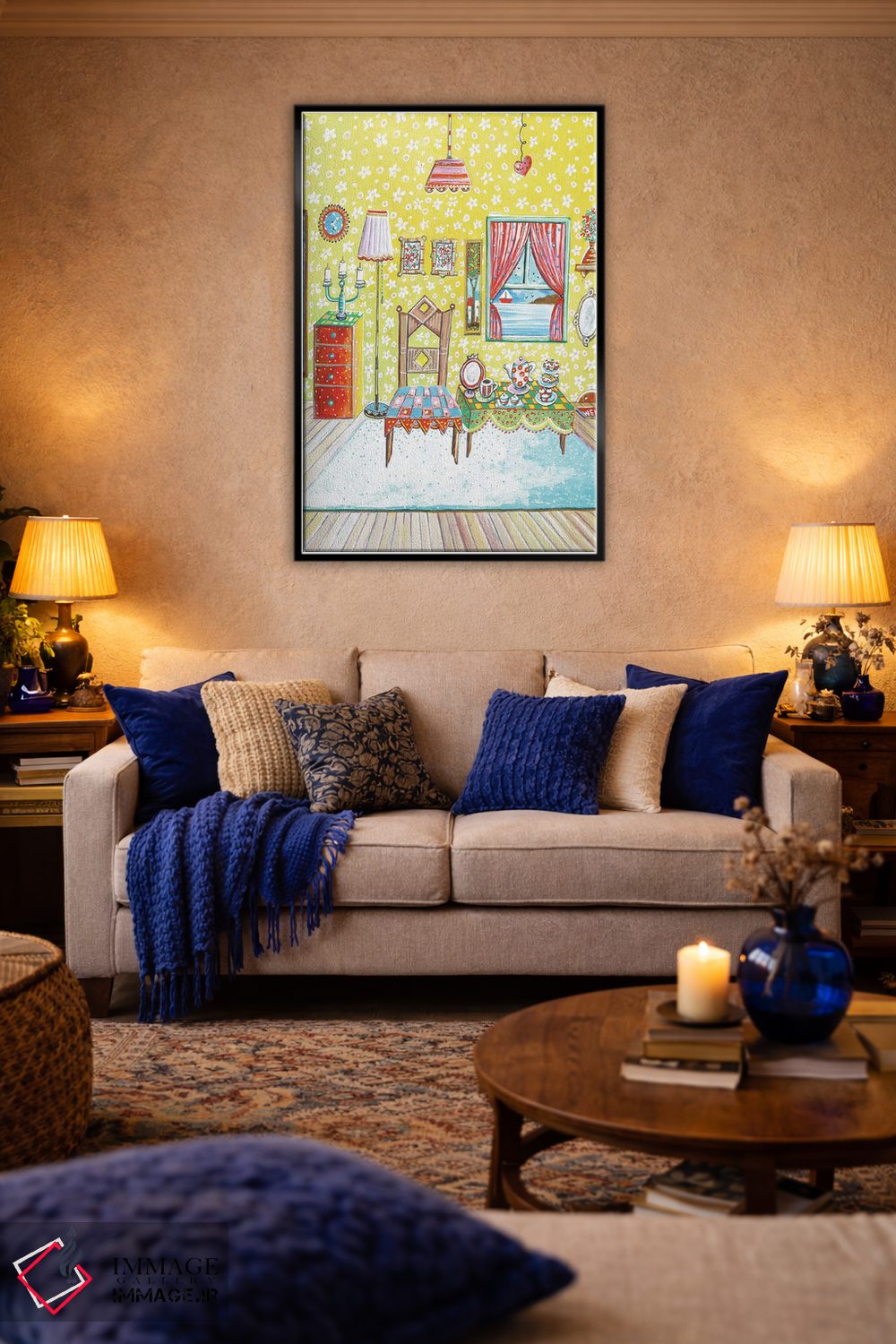 تابلو دکوراتیو زمان چای اثر ایرنه گولاندریس - D5B