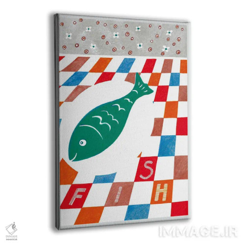 تابلو دکوراتیو جشن ماهی ها اثر ایرنه گولاندریس - نمای پرسپکتیو محصول