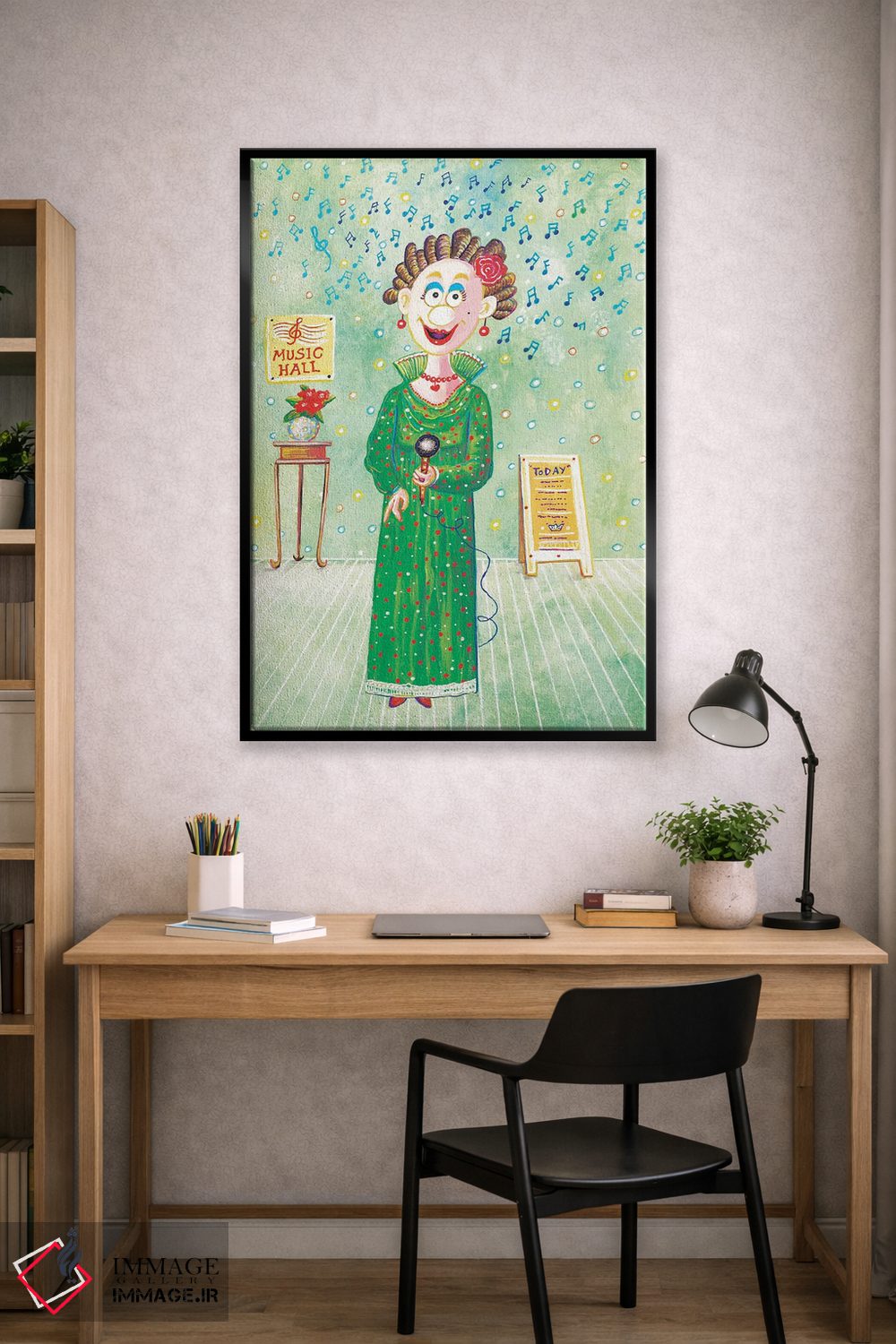 تابلو دکوراتیو خواننده زن اثر ایرنه گولاندریس - D2B