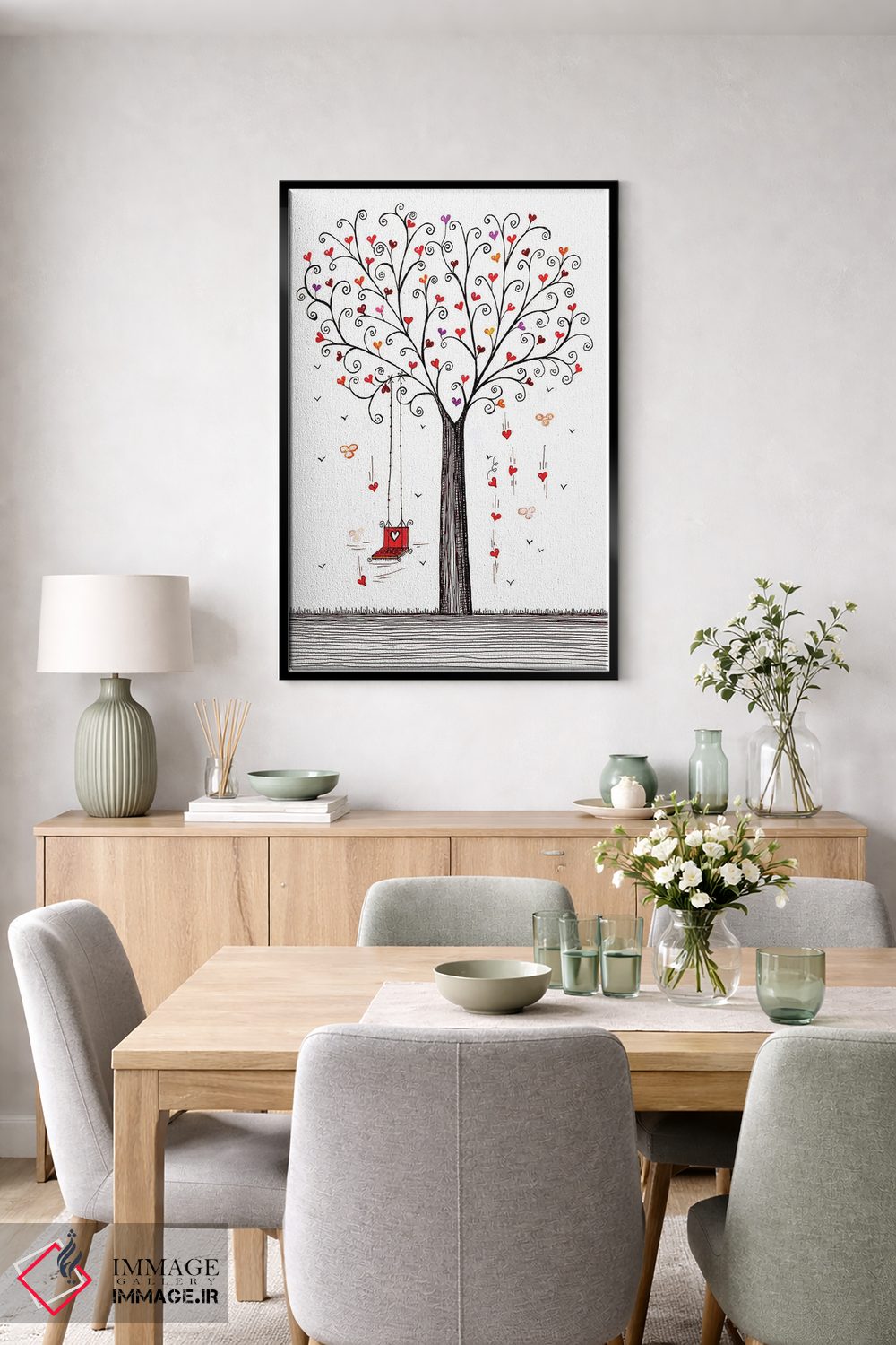تابلو دکوراتیو درخت با تاب اثر ایرنه گولاندریس - D6B