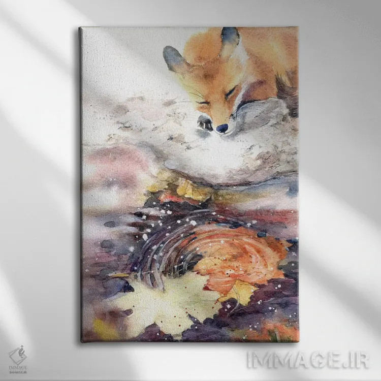 تابلو دکوراتیو اندوه پاییزی اثر مارینا ایگناتووا - نمای روبهرو روی دیوار