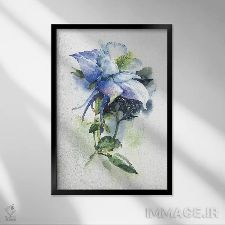 تابلو دکوراتیو شقایق کوهی اثر مارینا ایگناتووا - نمای قابدار مشکی