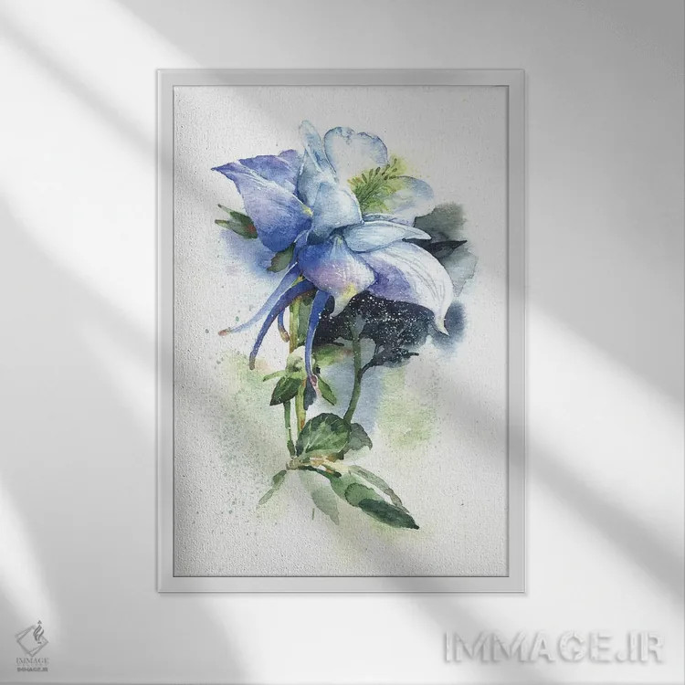 تابلو دکوراتیو شقایق کوهی اثر مارینا ایگناتووا - نمای قابدار سفید