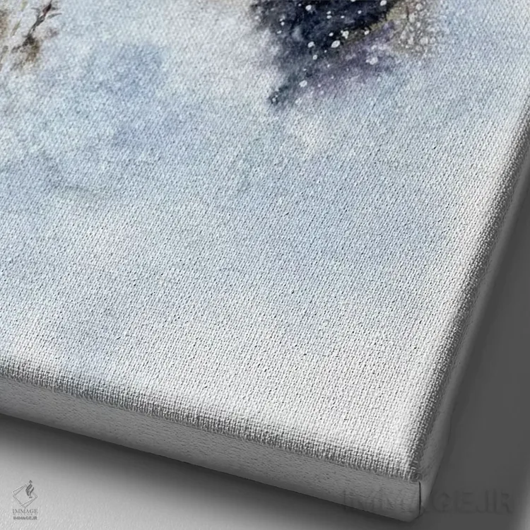 تابلو دکوراتیو خرس اثر مارینا ایگناتووا - نمای نزدیک بافت بوم