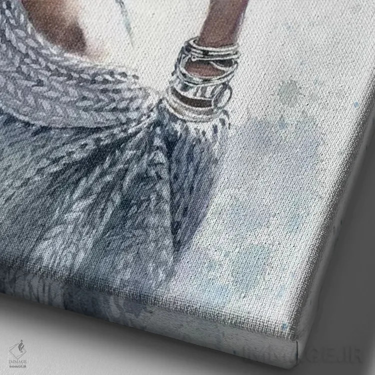 تابلو دکوراتیو کنار پنجره اثر مارینا ایگناتووا - نمای نزدیک بافت بوم