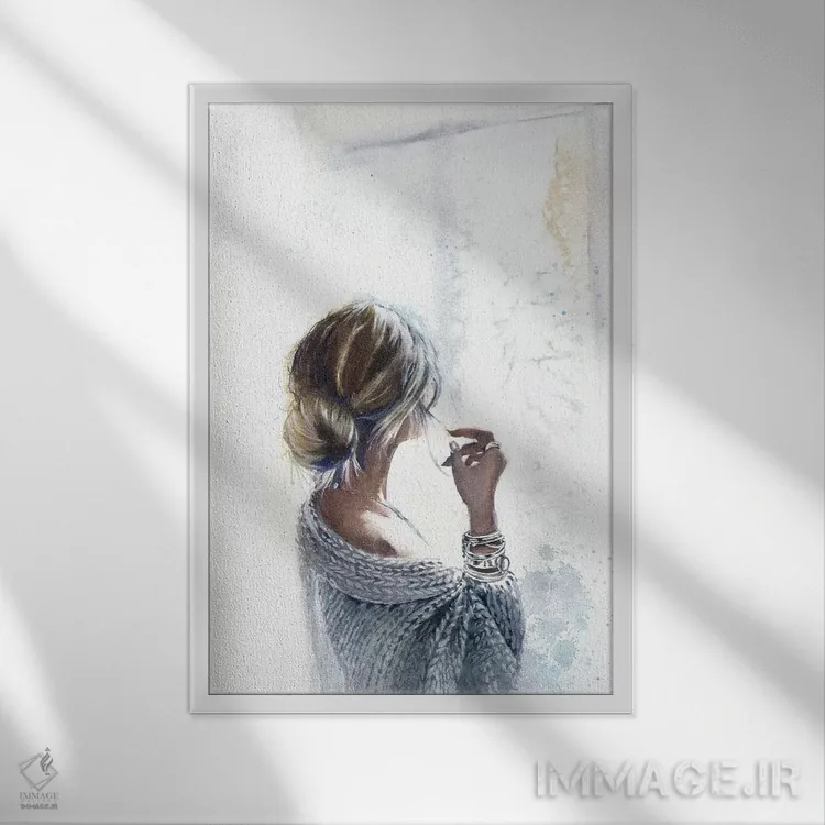 تابلو دکوراتیو کنار پنجره اثر مارینا ایگناتووا - نمای قابدار سفید