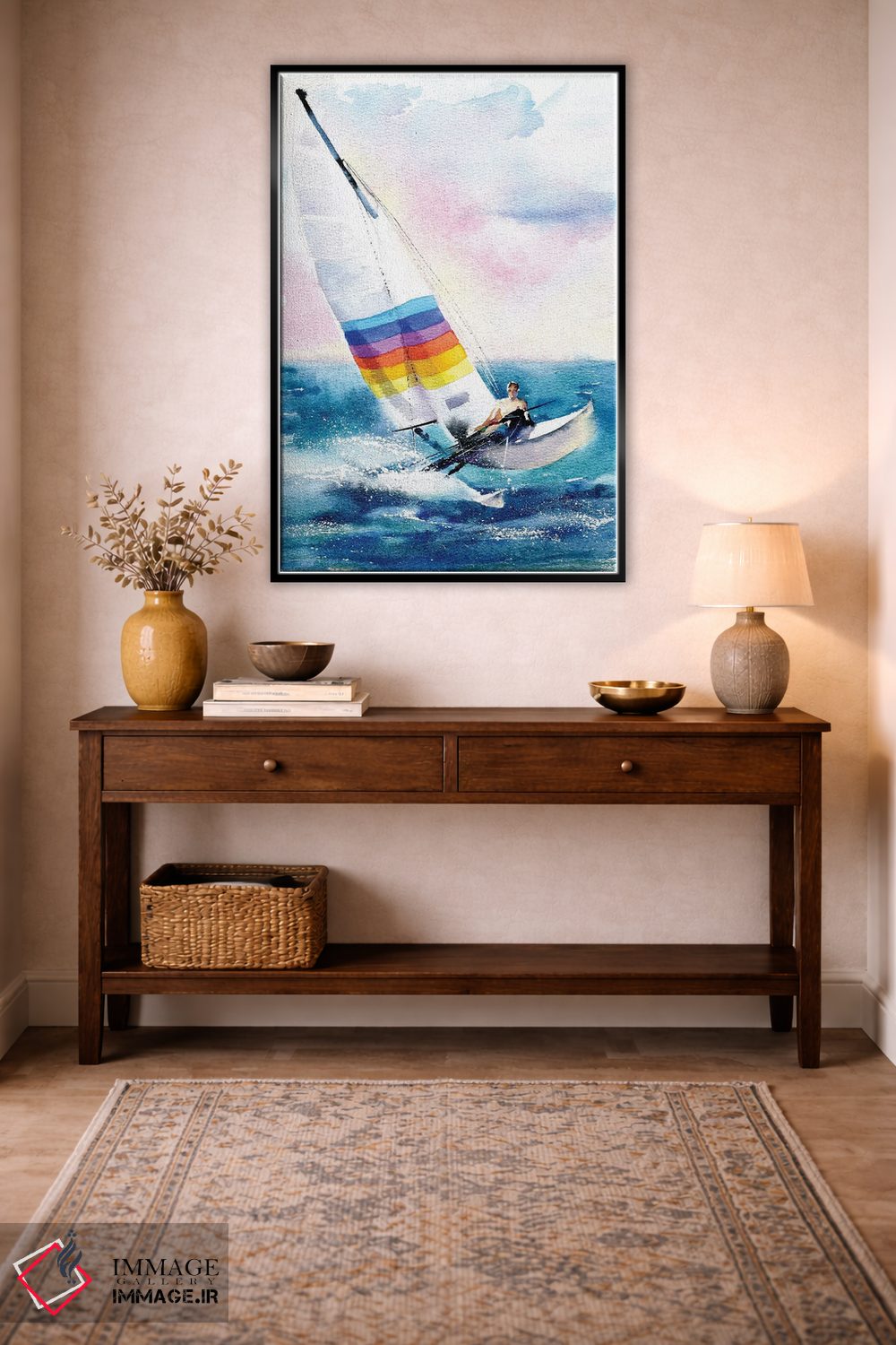 تابلو دکوراتیو تنها با دریا اثر مارینا ایگناتووا - D6B