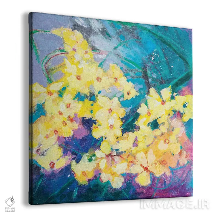 تابلو دکوراتیو طوفان نرگس ها اثر کری مک کیب - نمای پرسپکتیو محصول