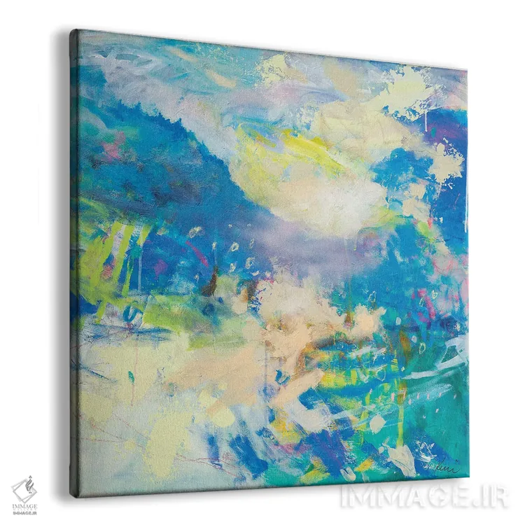 تابلو انتزاعی تپه ها شادمانه خواهند جهید اثر کری مک کیب - نمای پرسپکتیو محصول