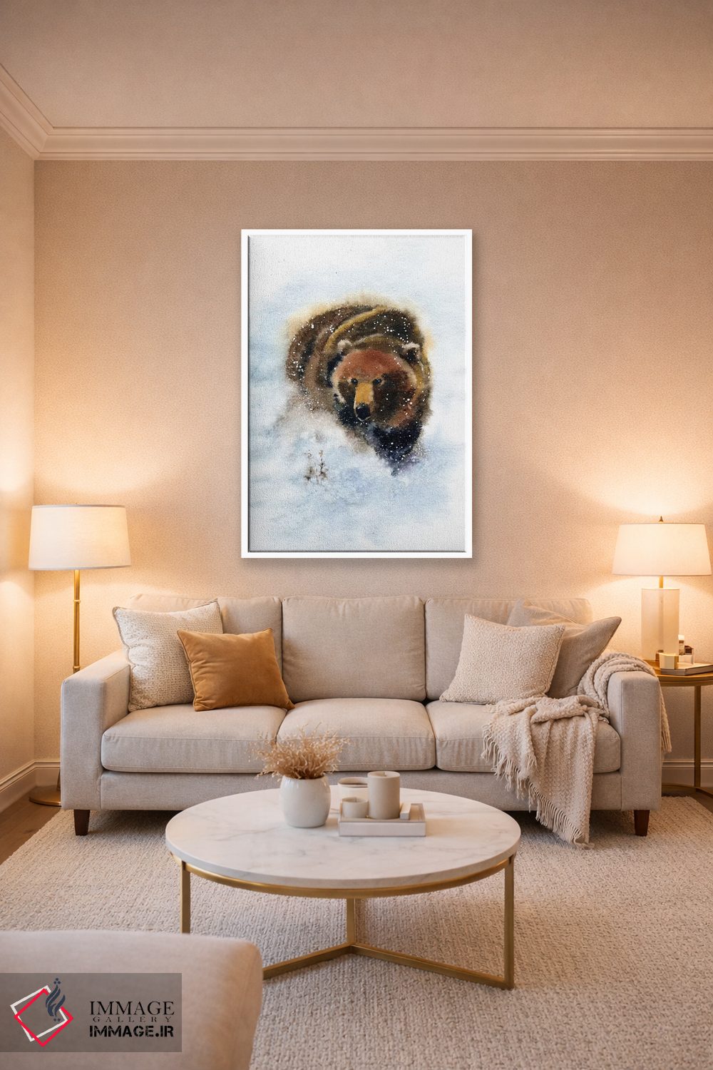 تابلو دکوراتیو خرس اثر مارینا ایگناتووا - D3W