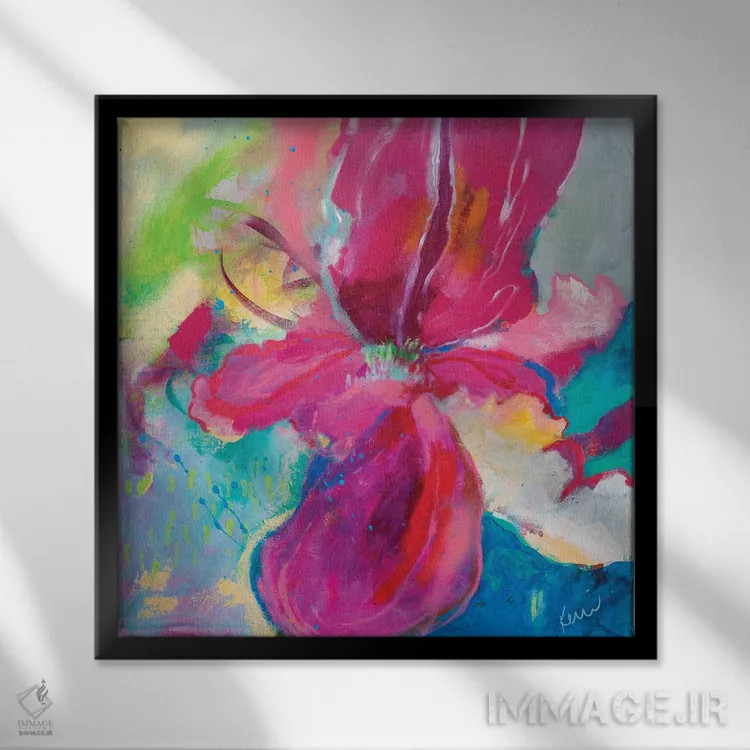 تابلو دکوراتیو قلبی گشوده اثر کری مک کیب - نمای قابدار مشکی