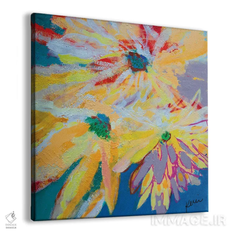 تابلو دکوراتیو سه گل آفتابگردان اثر کری مک کیب - نمای پرسپکتیو محصول