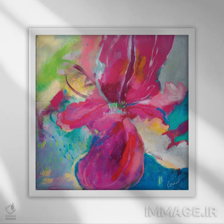 تابلو دکوراتیو قلبی گشوده اثر کری مک کیب - نمای قابدار سفید