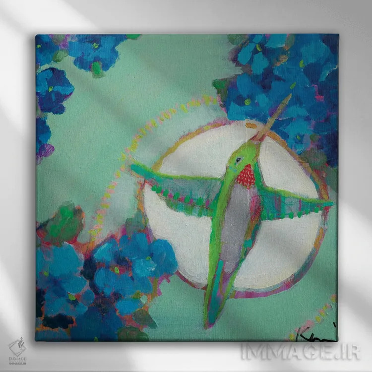 تابلو دکوراتیو زنبورک شادی در دل اثر کری مک کیب - نمای روبهرو روی دیوار