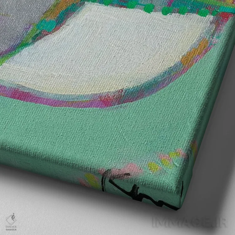 تابلو دکوراتیو زنبورک شادی در دل اثر کری مک کیب - نمای نزدیک بافت بوم