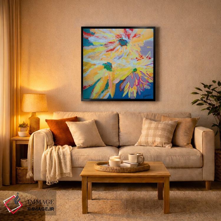 تابلو دکوراتیو سه گل آفتابگردان اثر کری مک کیب - D4B