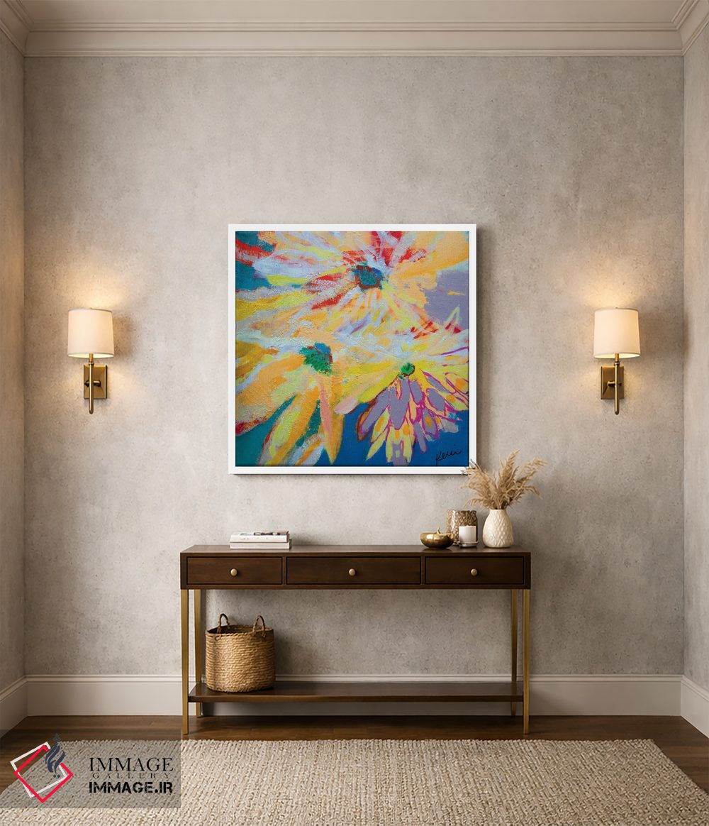 تابلو دکوراتیو سه گل آفتابگردان اثر کری مک کیب - D3W