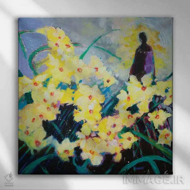 تابلو دکوراتیو در باغ مرا ملاقات کن اثر کری مک کیب - نمای روبهرو روی دیوار