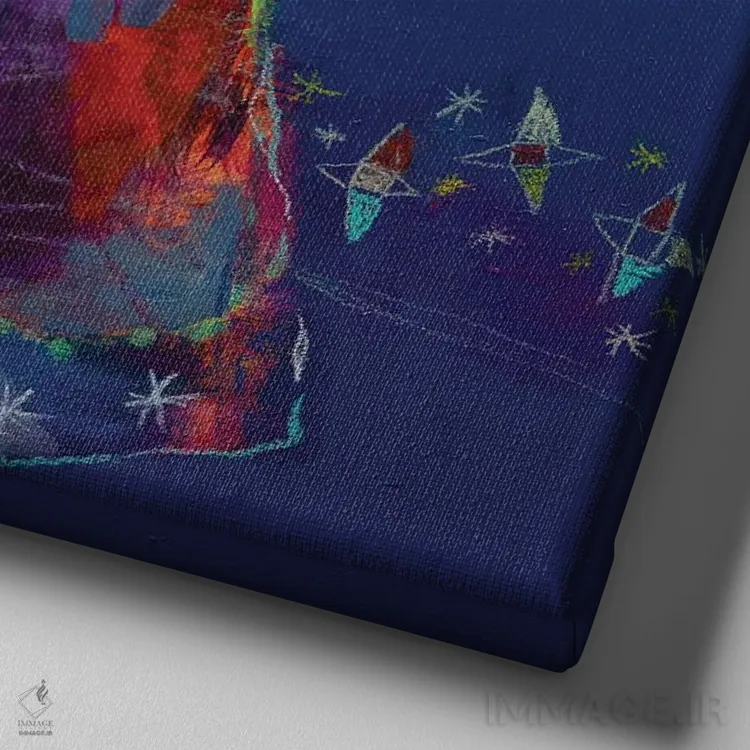 تابلو دکوراتیو مسیر درخشان اثر کری مک کیب - نمای نزدیک بافت بوم