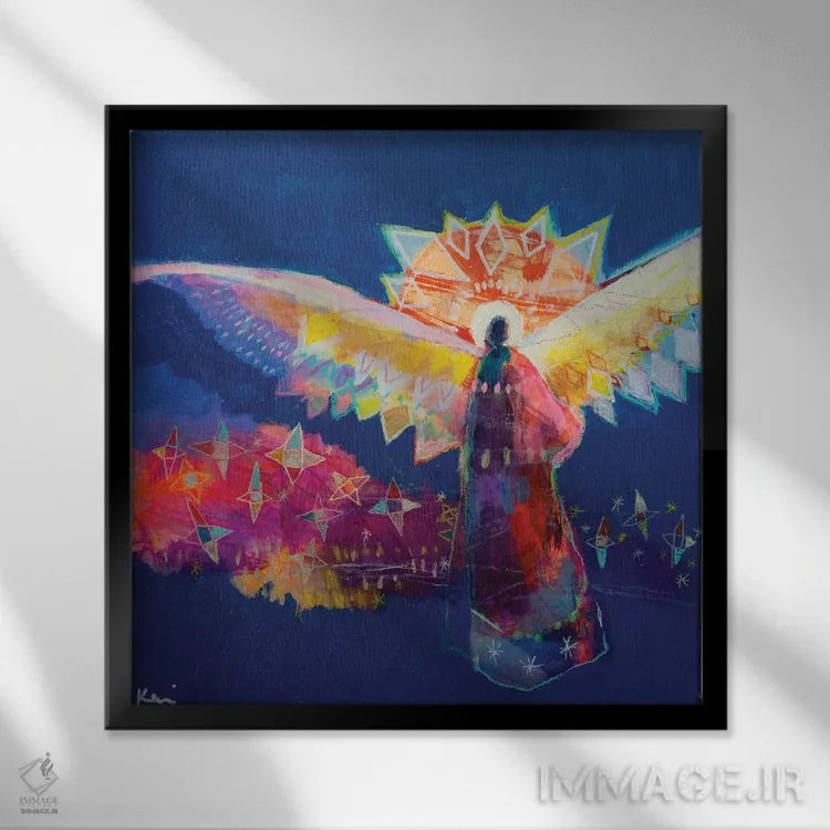 تابلو دکوراتیو مسیر درخشان اثر کری مک کیب - نمای قابدار مشکی