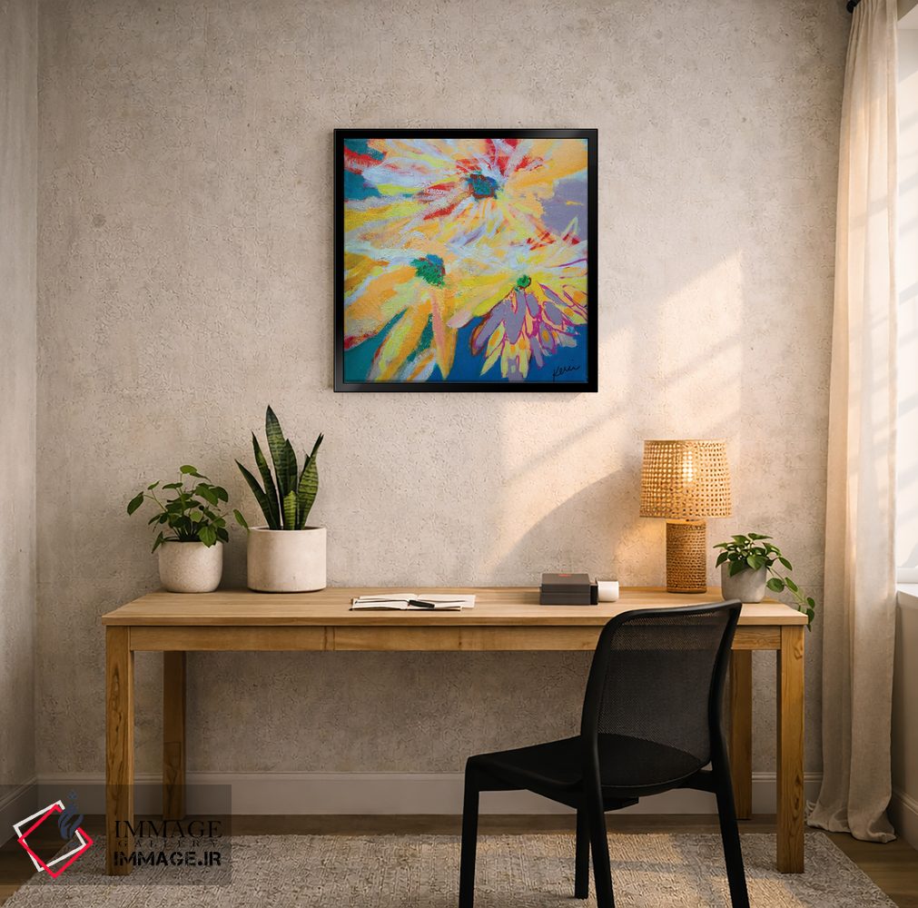 تابلو دکوراتیو سه گل آفتابگردان اثر کری مک کیب - D6B