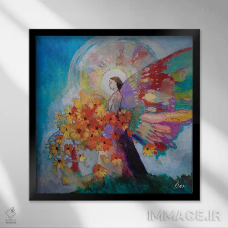 تابلو دکوراتیو هدیه های تابستانی اثر کری مک کیب - نمای قابدار مشکی