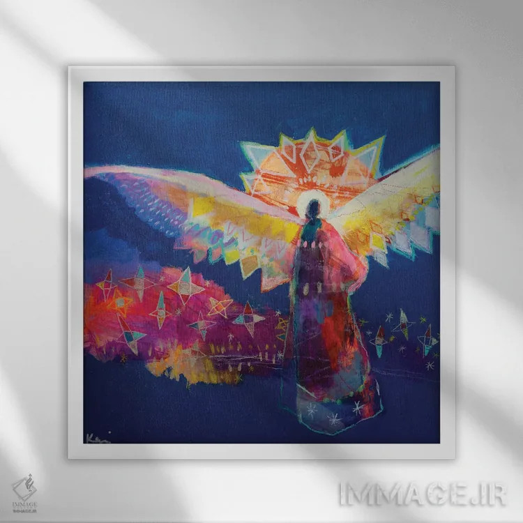 تابلو دکوراتیو مسیر درخشان اثر کری مک کیب - نمای قابدار سفید