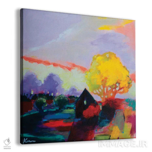 تابلو انتزاعی صلح در خانه اثر کری مک کیب - نمای پرسپکتیو محصول