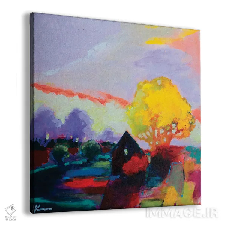 تابلو انتزاعی صلح در خانه اثر کری مک کیب - نمای پرسپکتیو محصول