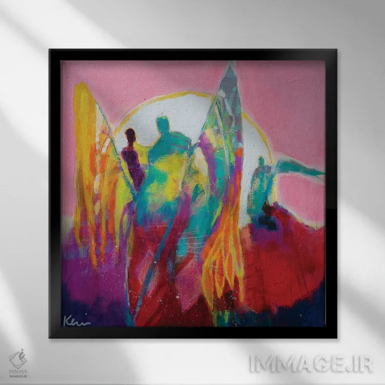 تابلو دکوراتیو در تیم تو اثر کری مک کیب - نمای قابدار مشکی