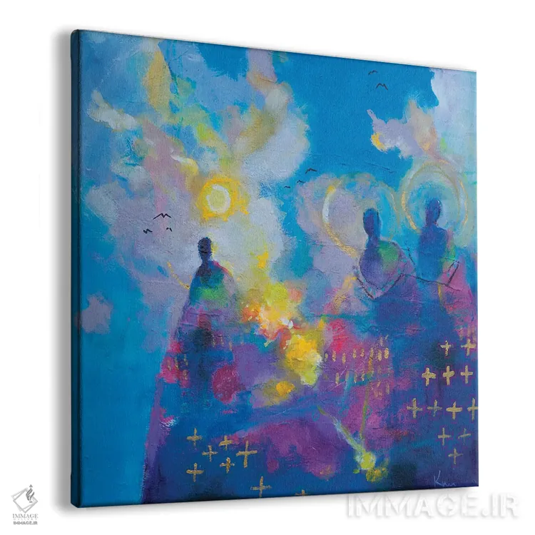 تابلو انتزاعی میزبان آسمانی اثر کری مک کیب - نمای پرسپکتیو محصول