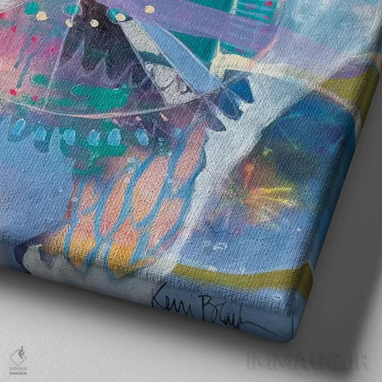 تابلو دکوراتیو ندای شمالی اثر کری مک کیب - نمای نزدیک بافت بوم