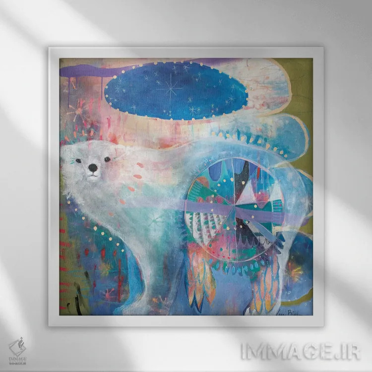 تابلو دکوراتیو ندای شمالی اثر کری مک کیب - نمای قابدار سفید