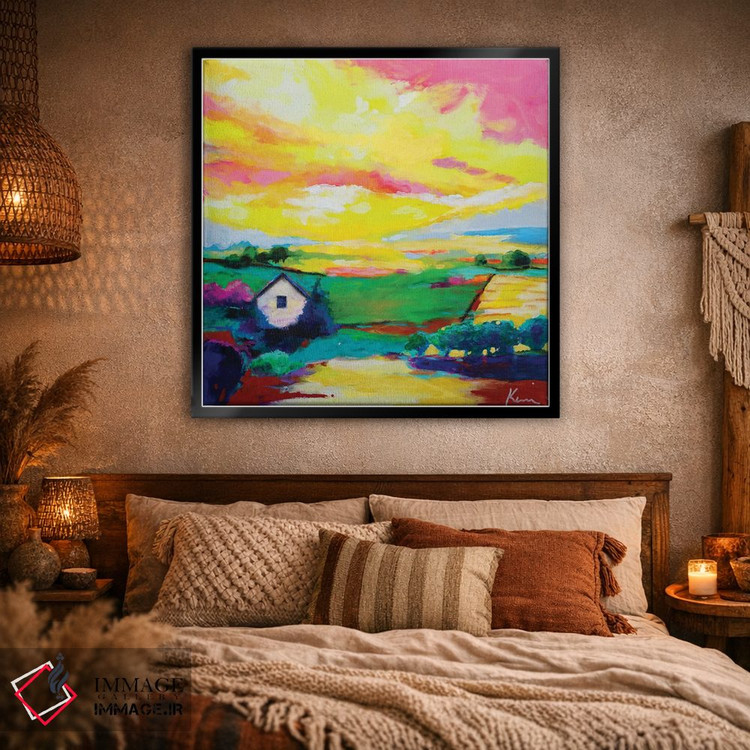 تابلو انتزاعی صبحی آفتاب گرفته اثر کری مک کیب - D2B