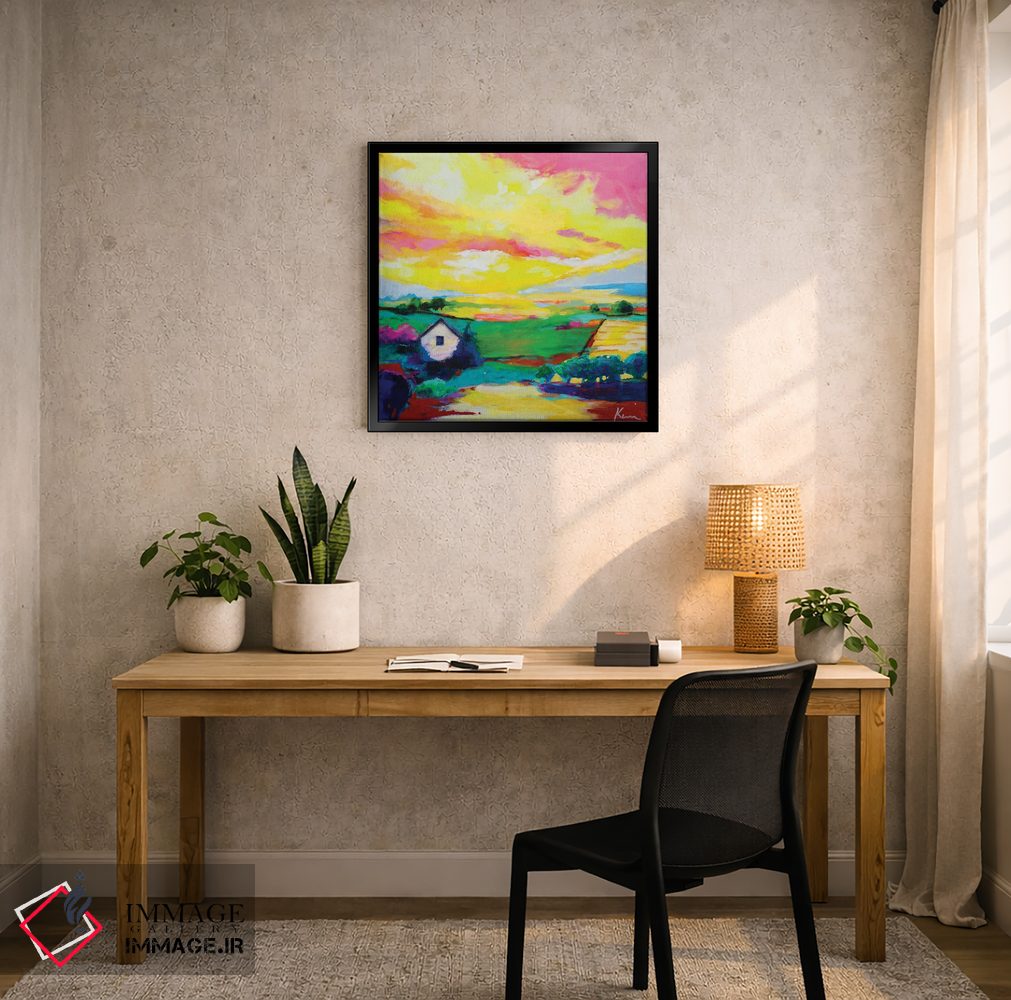 تابلو انتزاعی صبحی آفتاب گرفته اثر کری مک کیب - D5B