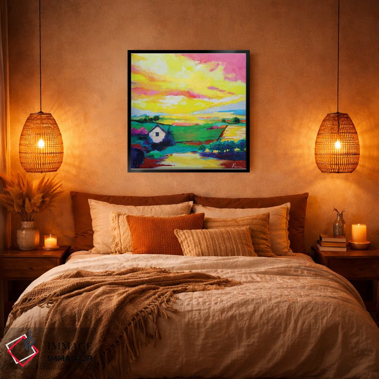 تابلو انتزاعی صبحی آفتاب گرفته اثر کری مک کیب - D6B