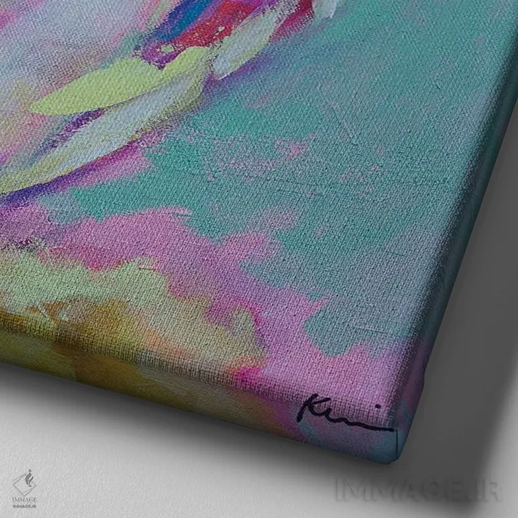 تابلو دکوراتیو به رویا تکیه کن اثر کری مک کیب - نمای نزدیک بافت بوم