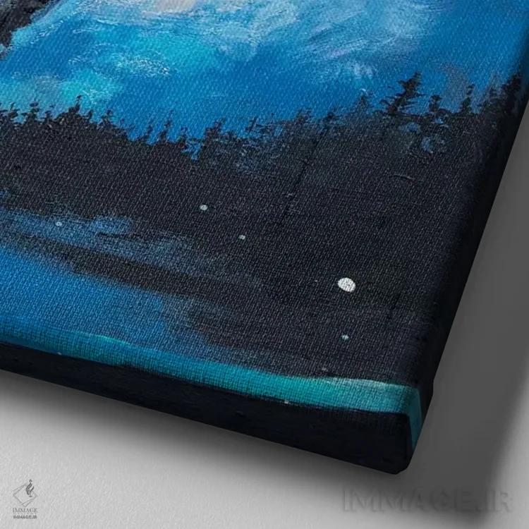 تابلو دکوراتیو او دره اش را می شناسد اثر کری مک کیب - نمای نزدیک بافت بوم