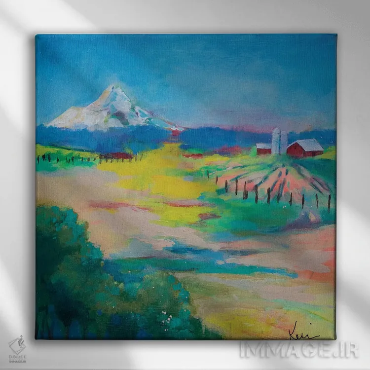 تابلو دکوراتیو در راه طویله اثر کری مک کیب - نمای روبهرو روی دیوار