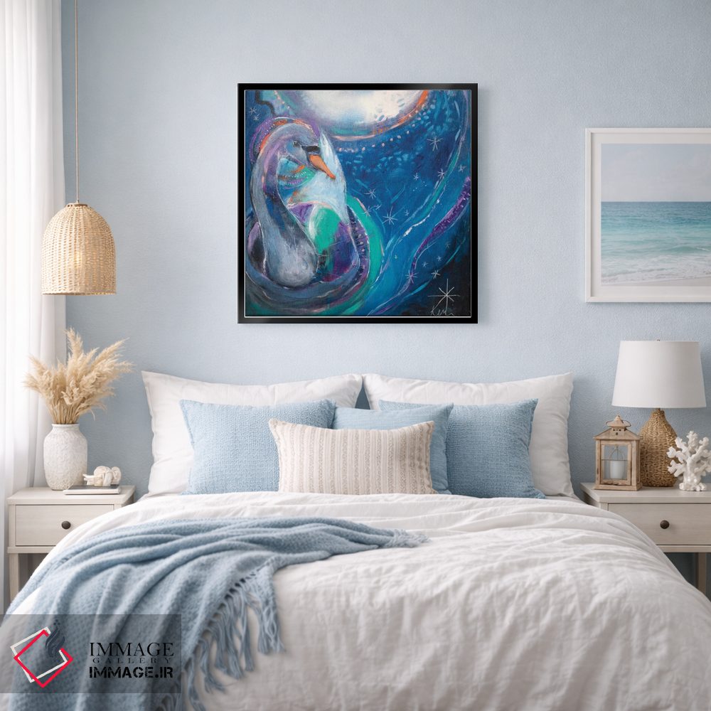 تابلو دکوراتیو موج هایی که به ماه می رسند اثر کری مک کیب - D3B