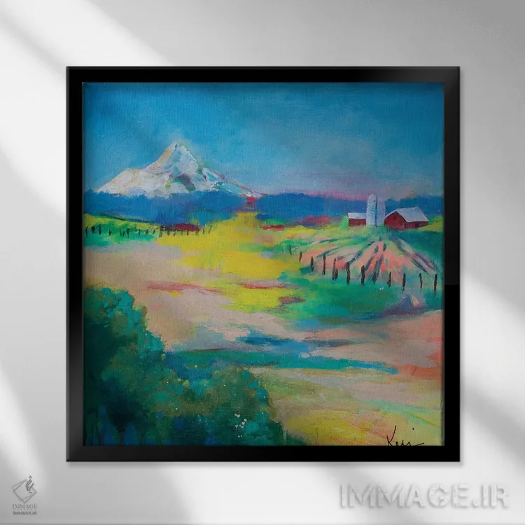 تابلو دکوراتیو در راه طویله اثر کری مک کیب - نمای قابدار مشکی