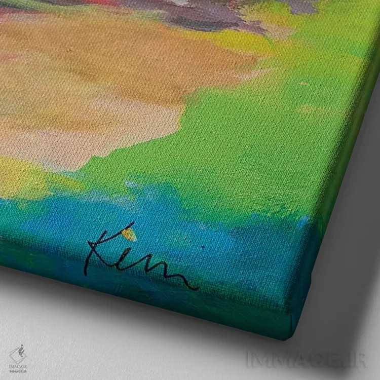 تابلو دکوراتیو تو راه خانه را می دانی اثر کری مک کیب - نمای نزدیک بافت بوم