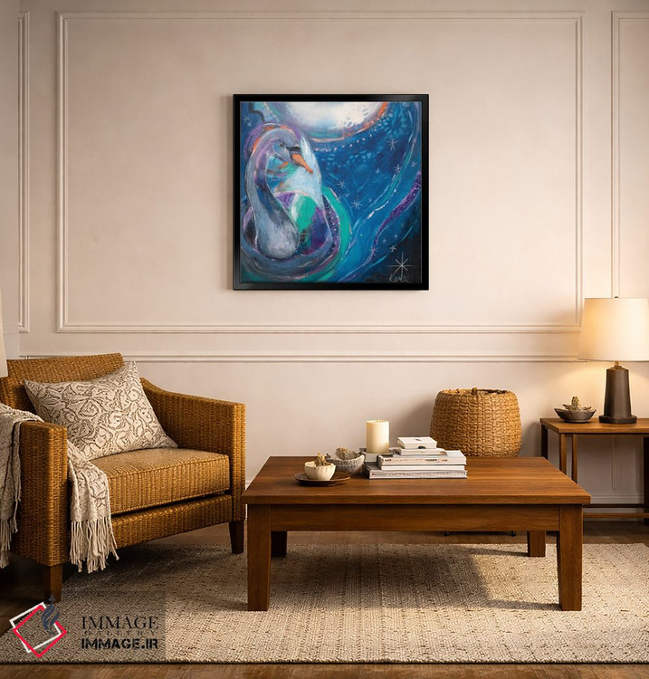 تابلو دکوراتیو موج هایی که به ماه می رسند اثر کری مک کیب - D6B