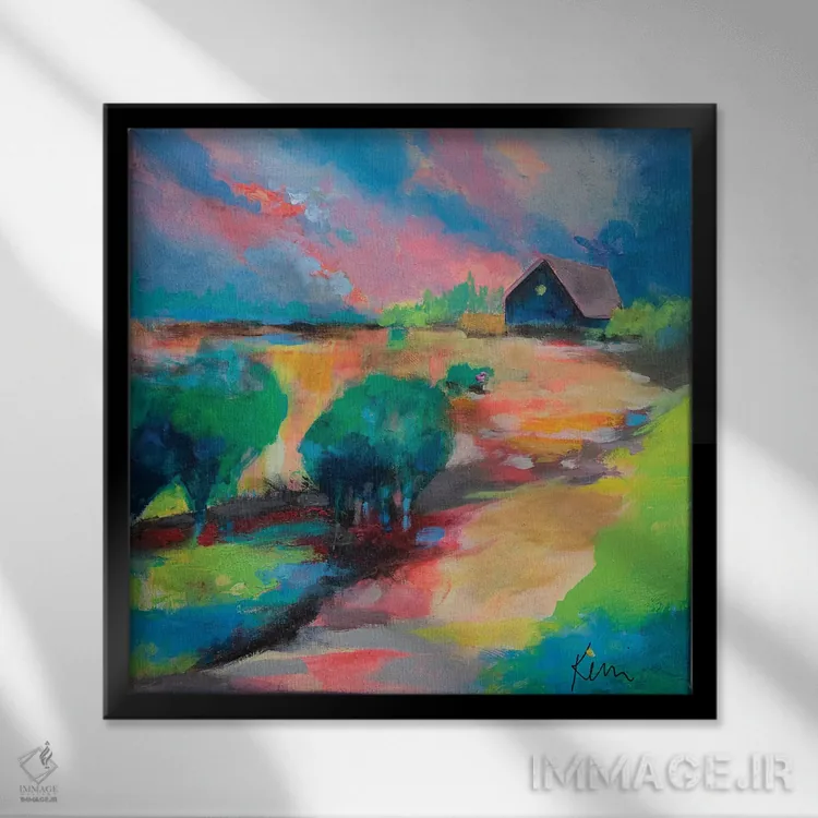 تابلو دکوراتیو تو راه خانه را می دانی اثر کری مک کیب - نمای قابدار مشکی