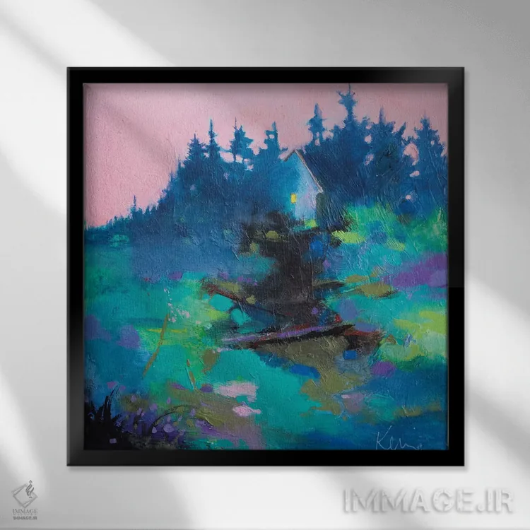 تابلو انتزاعی می دانستم که آنجا خواهی بود اثر کری مک کیب - نمای قابدار مشکی