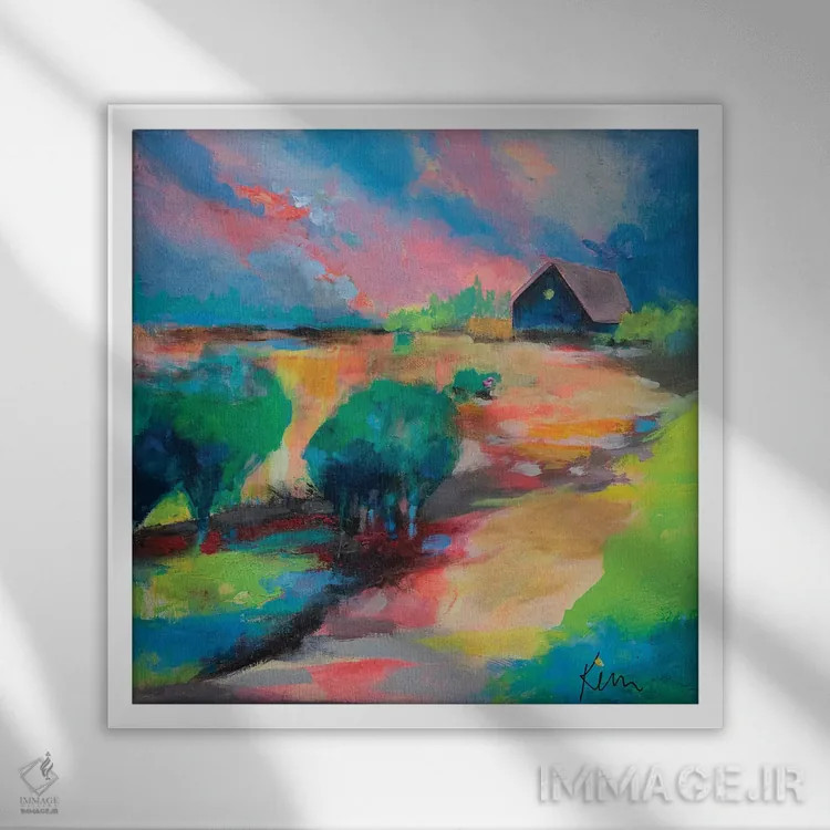 تابلو دکوراتیو تو راه خانه را می دانی اثر کری مک کیب - نمای قابدار سفید