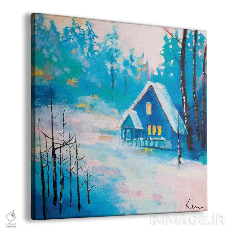 تابلو دکوراتیو تنهایی برفی اثر کری مک کیب - نمای پرسپکتیو محصول